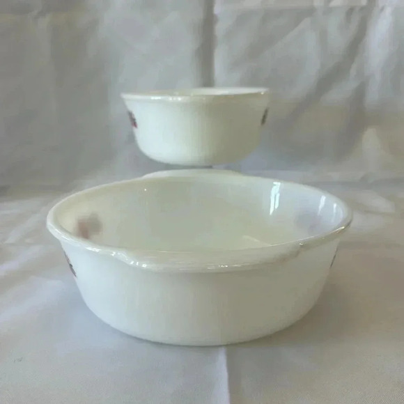 Vintage Fire King Primrose Casserole Dishes 2 QT 1.5 QT Bakeware Set of 2 Dishes - Picture 2 of 6